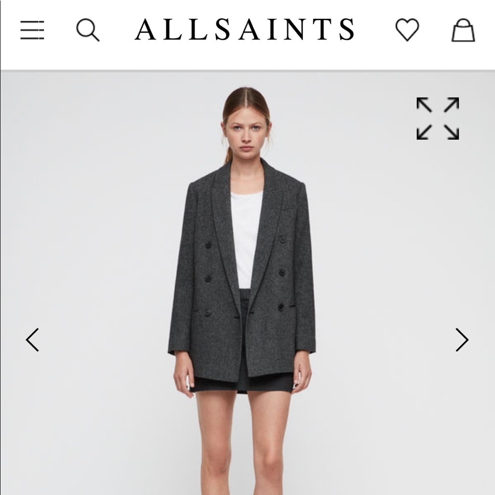 ALLSAINTS Isla Herringbone Blazer